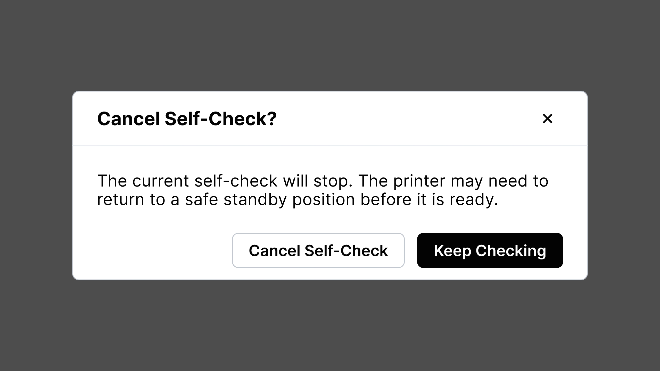 Cancel Self‑Check