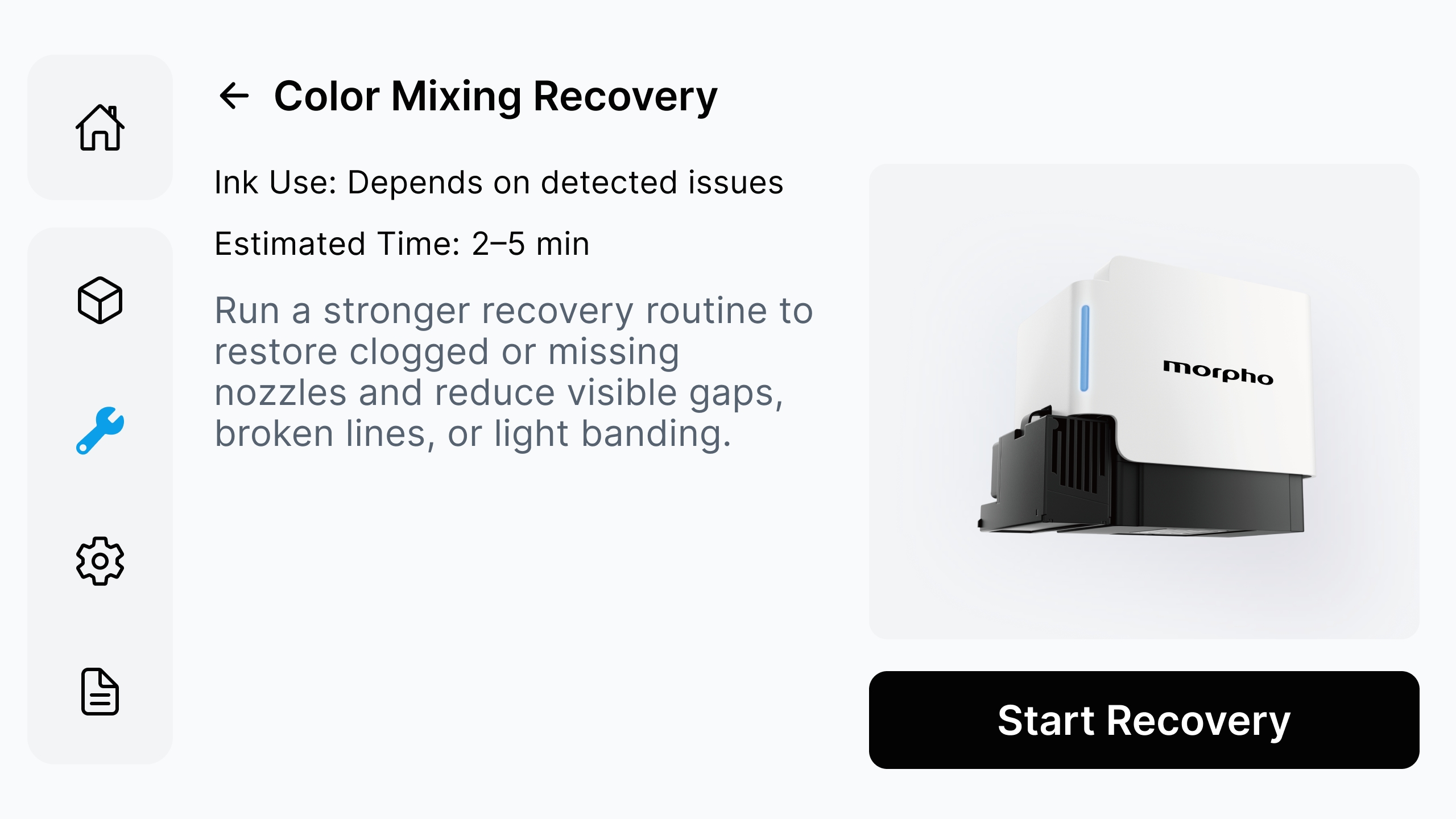 Start Color Mixing Recovery