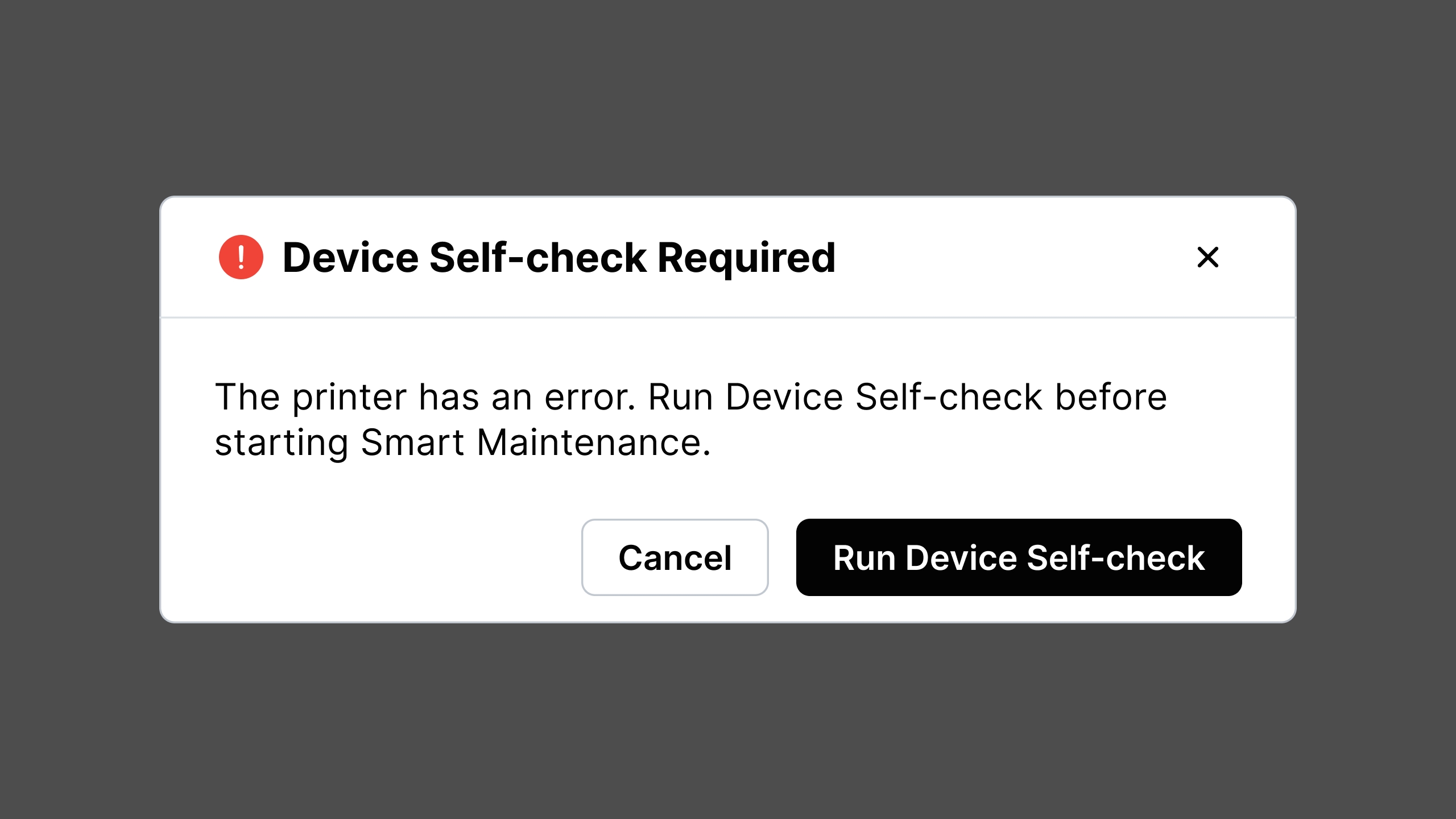 Start Device Self-Check