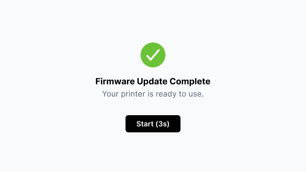 Firmware update complete
