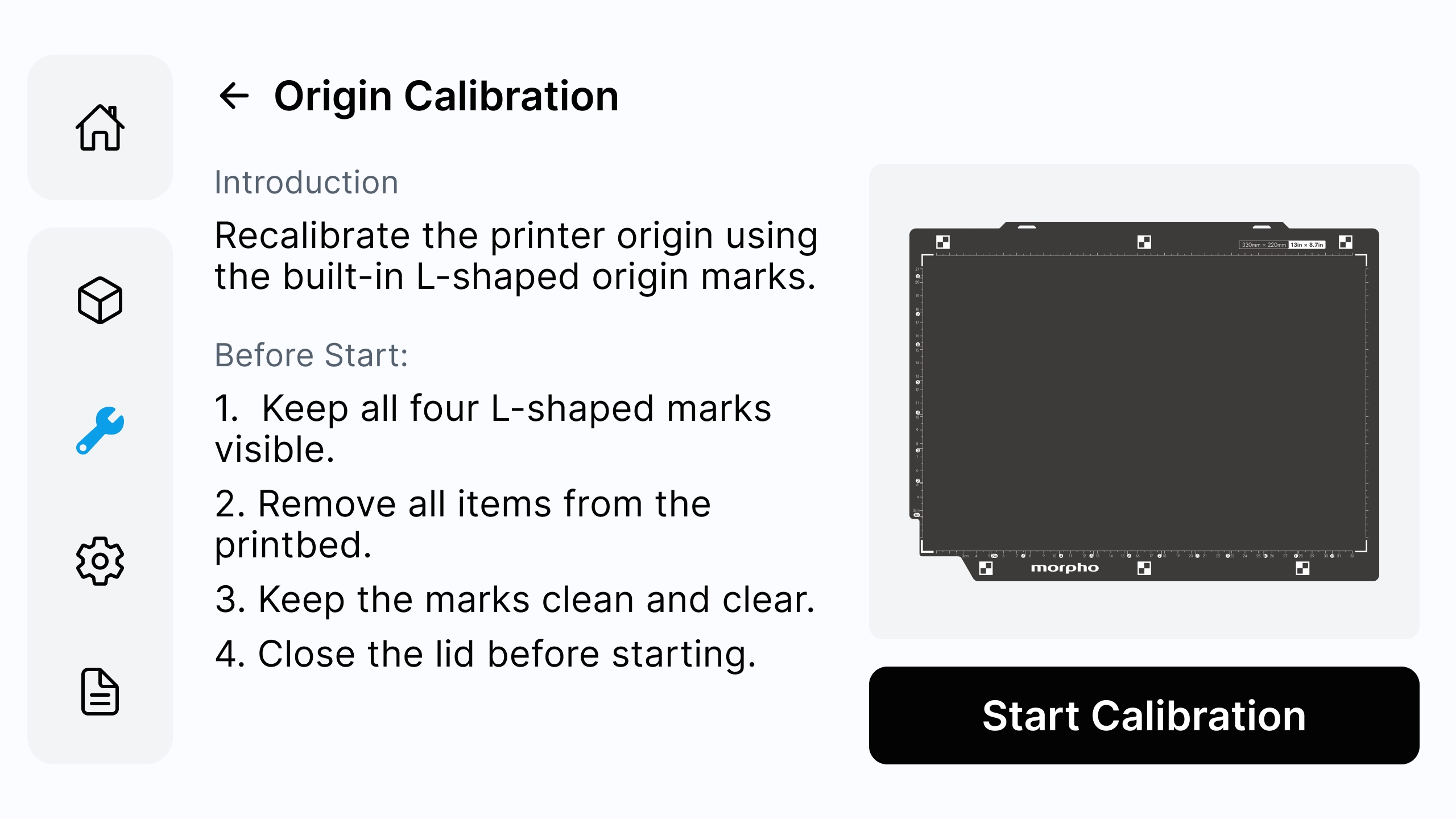 Prepare for Origin Calibration