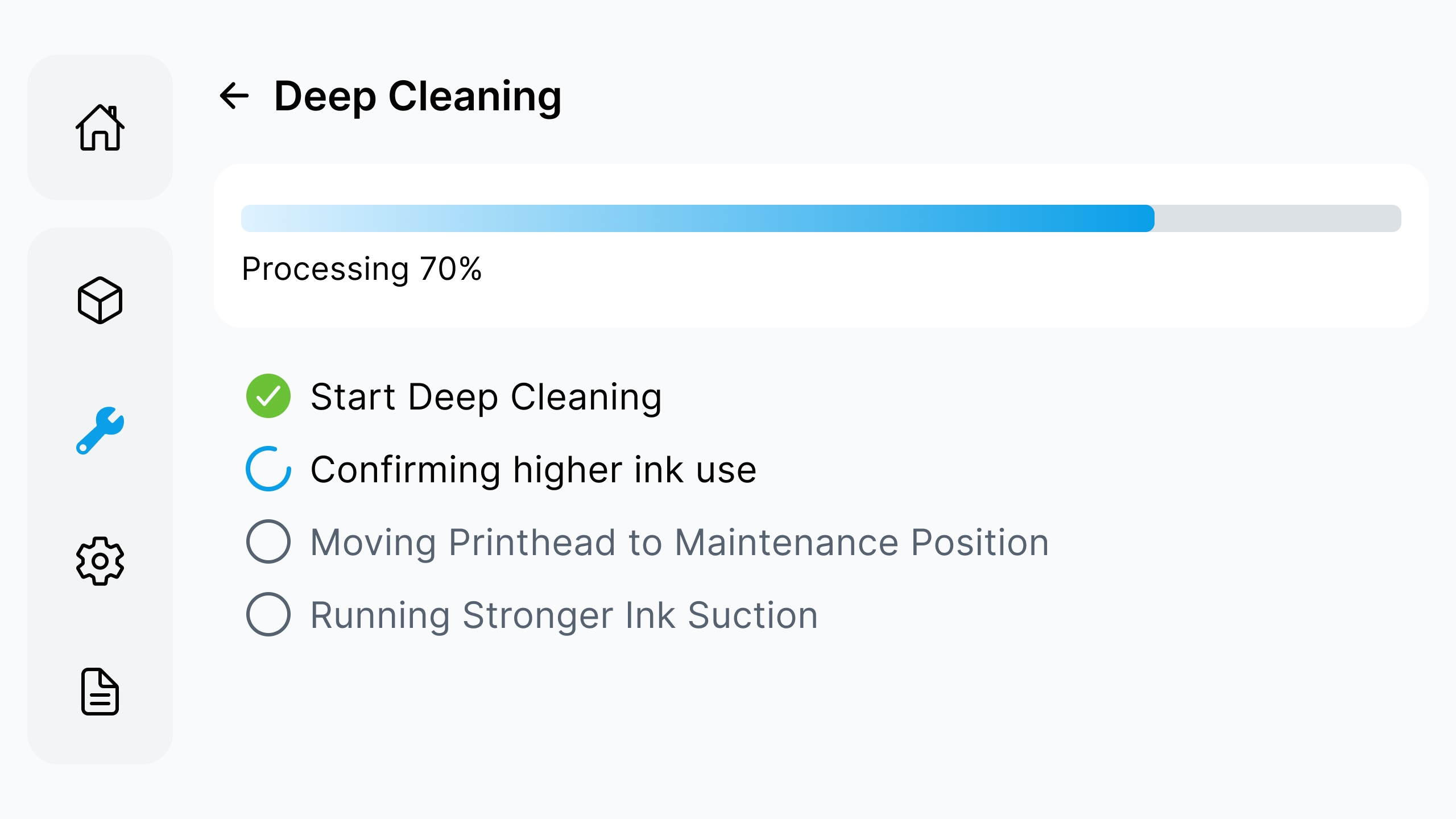 Deep Cleaning in progress