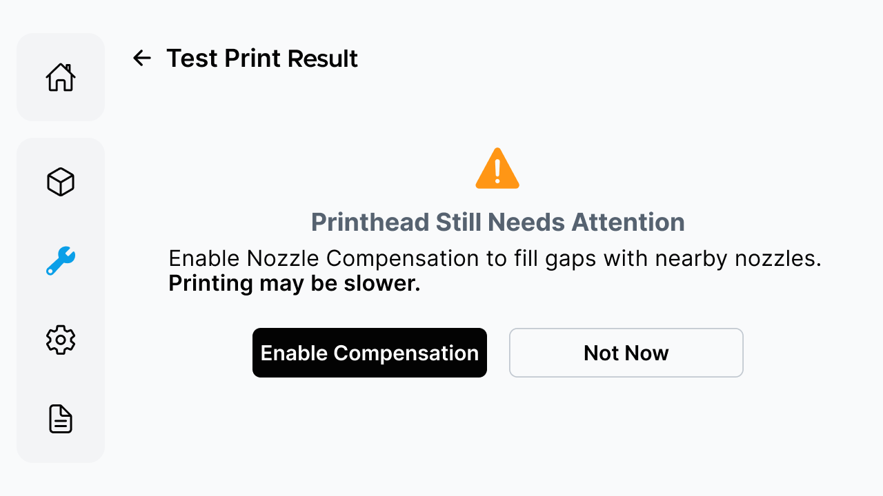 Enable Compensation screen