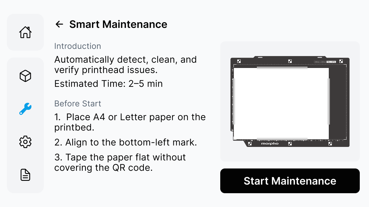 Select Smart Maintenance on the printer screen