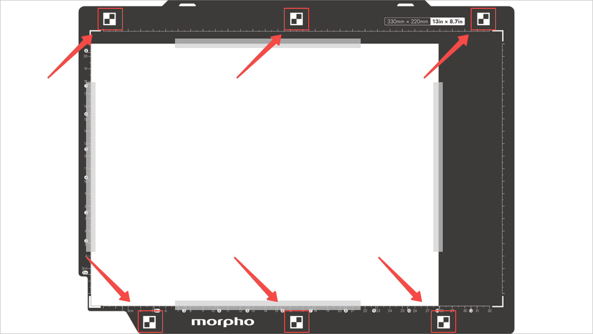 Positioning the paper without covering the QR code