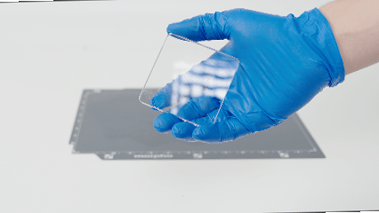 Removing cured ink from the A4 Tray with an acrylic sheet