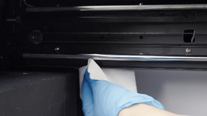 Wiping the X-axis rod